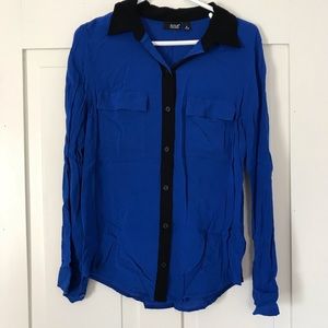 Royal Blue & Black Top